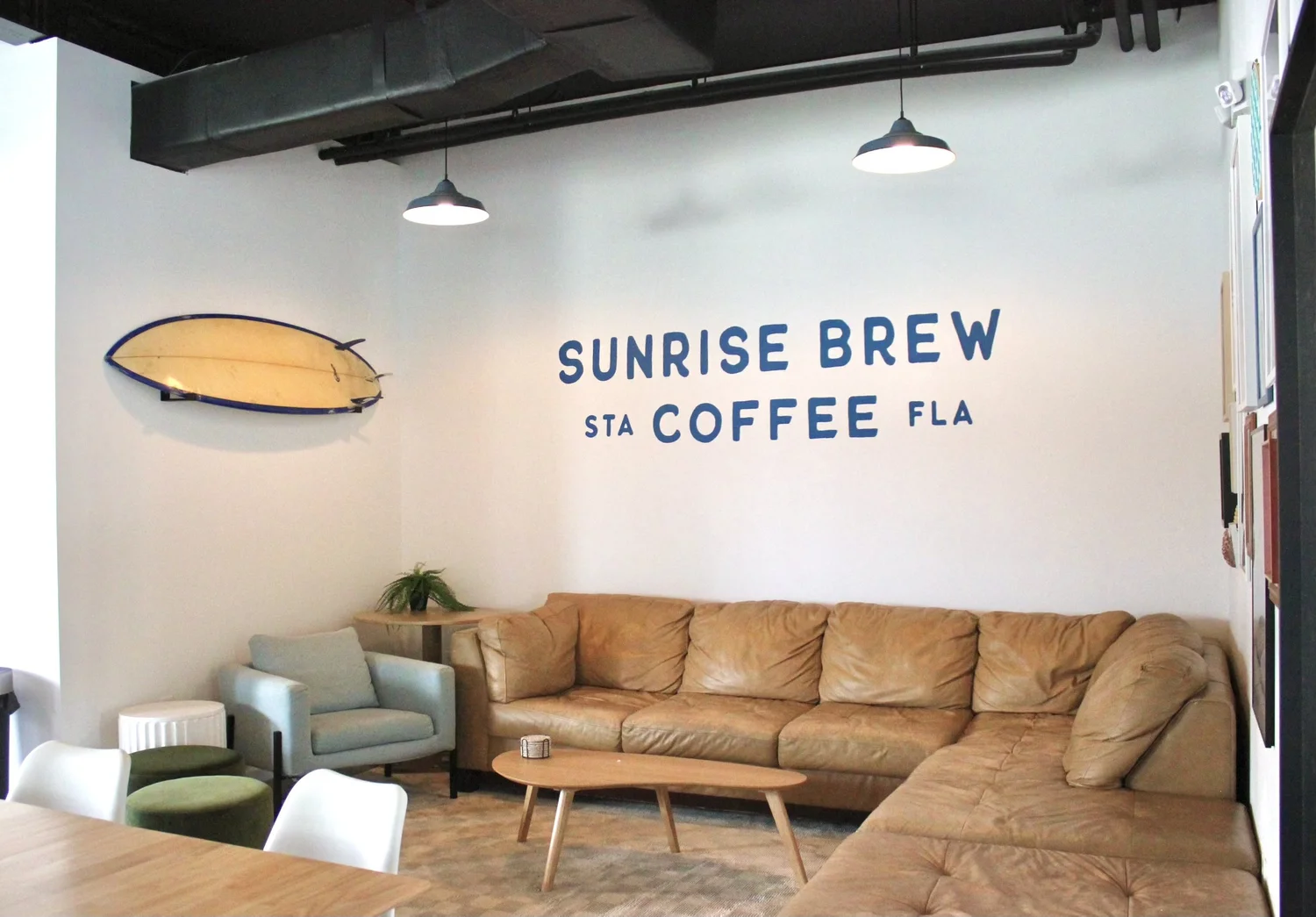 Sunrise Brew island coffee shop interior